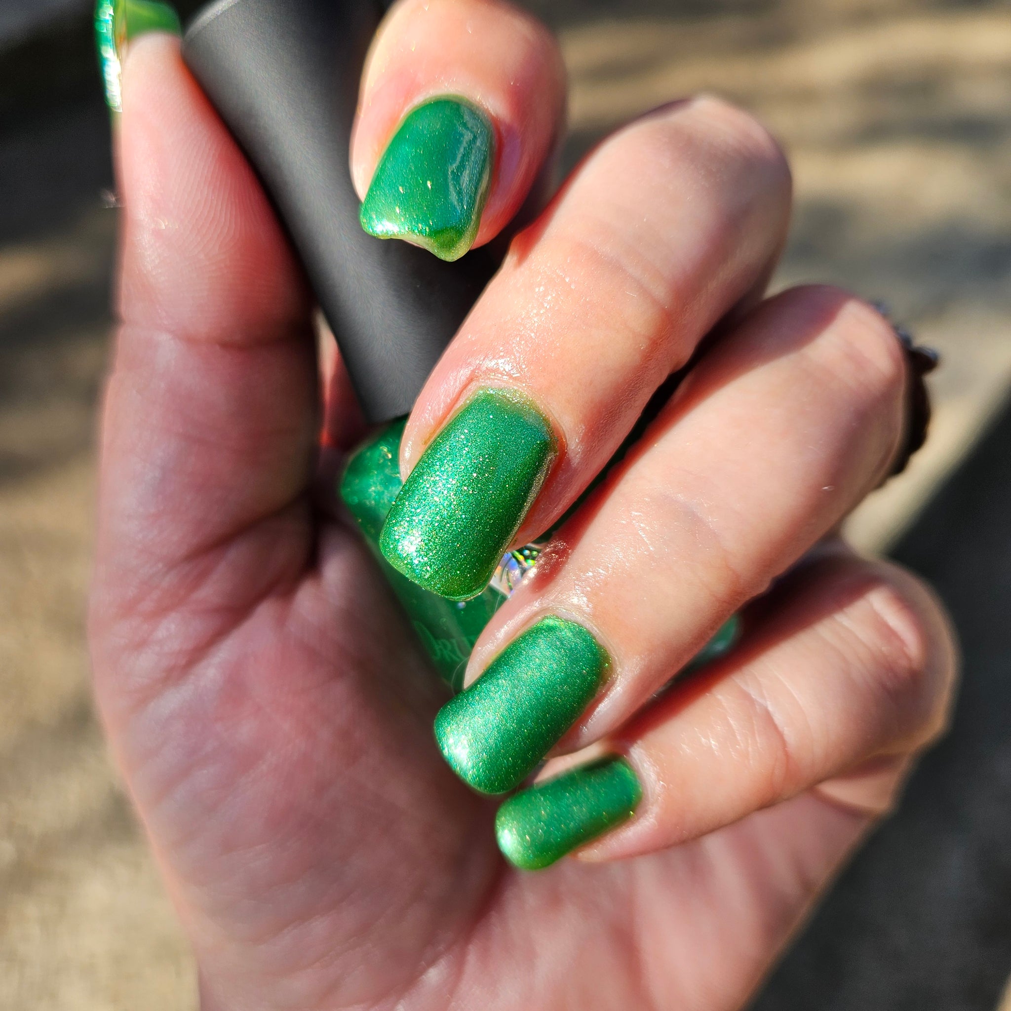 Emerald Green Nail Polish by Drunk Fairy Polish Emerald Green Nail Polish by Drunk Fairy Polish