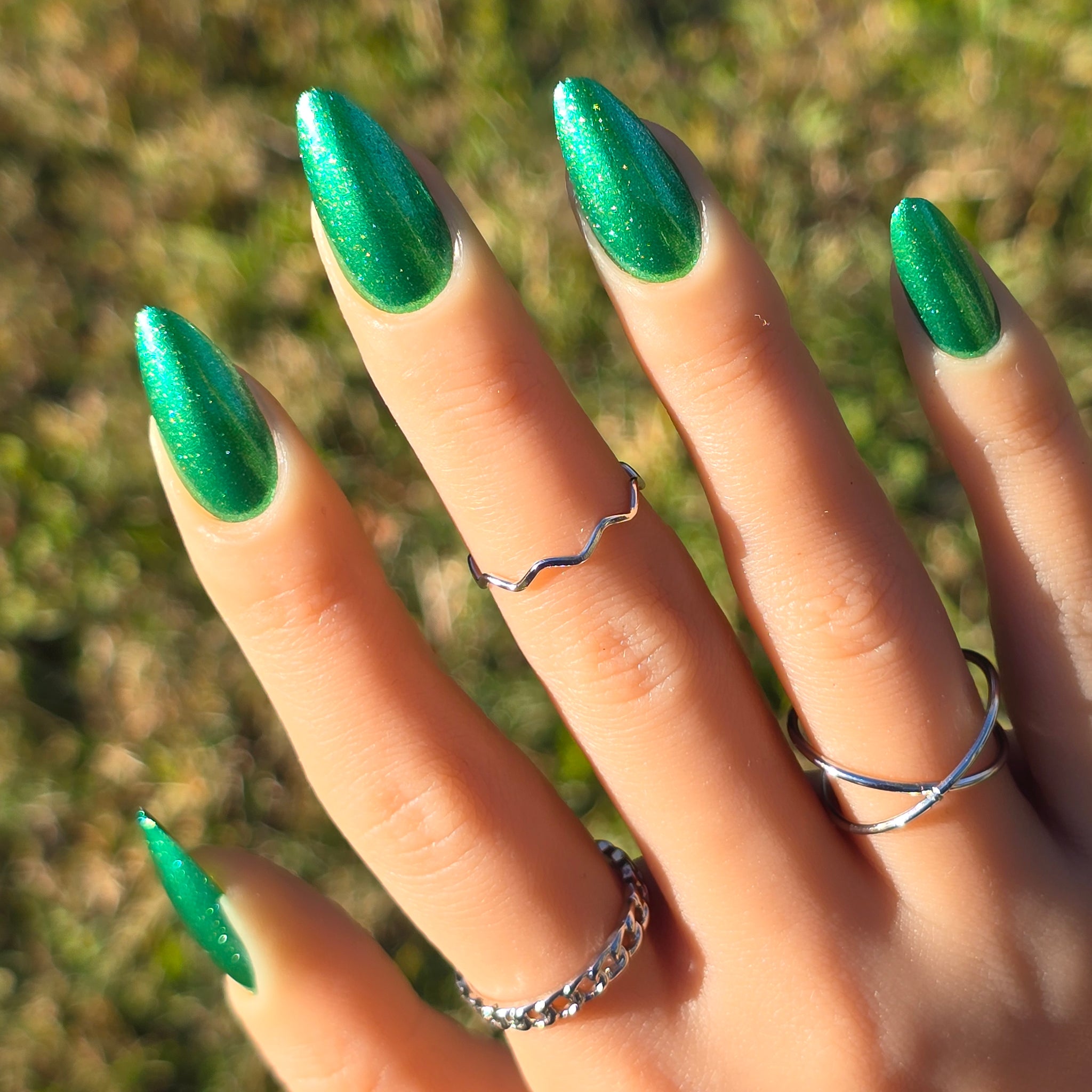 Emerald Green Nail Polish by Drunk Fairy Polish Emerald Green Nail Polish by Drunk Fairy Polish