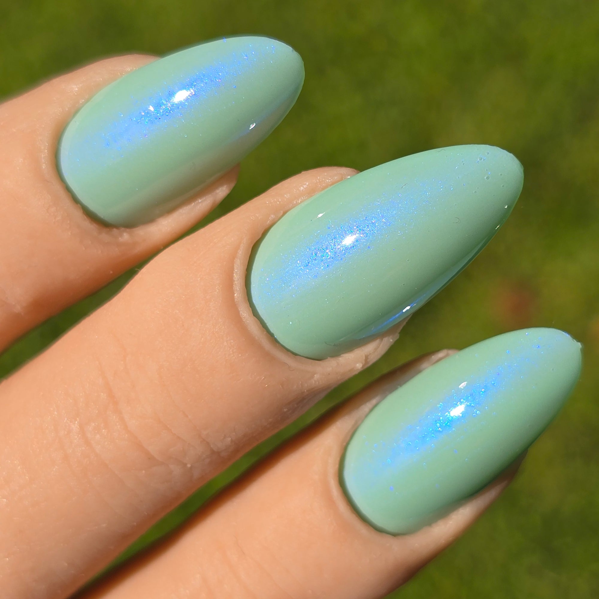 Touch Grass | Tiffany Aurora Shimmer Nail Polish