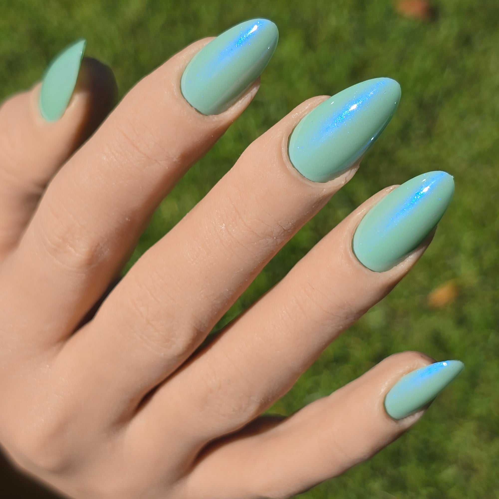 Touch Grass | Tiffany Aurora Shimmer Nail Polish