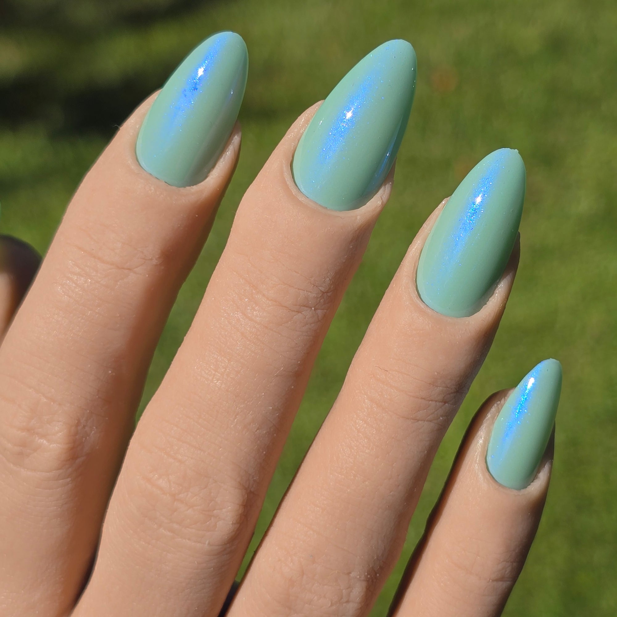 Touch Grass | Tiffany Aurora Shimmer Nail Polish