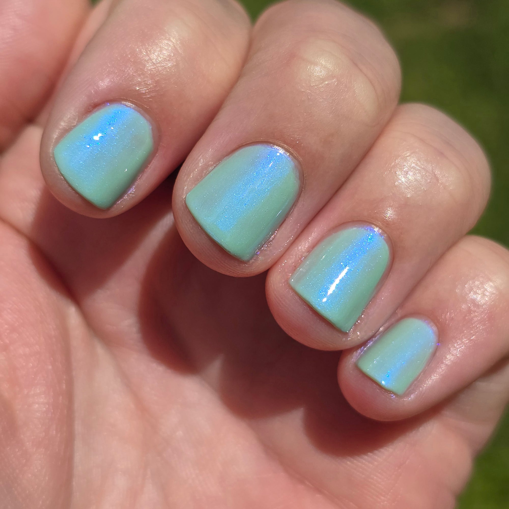 Touch Grass | Tiffany Aurora Shimmer Nail Polish