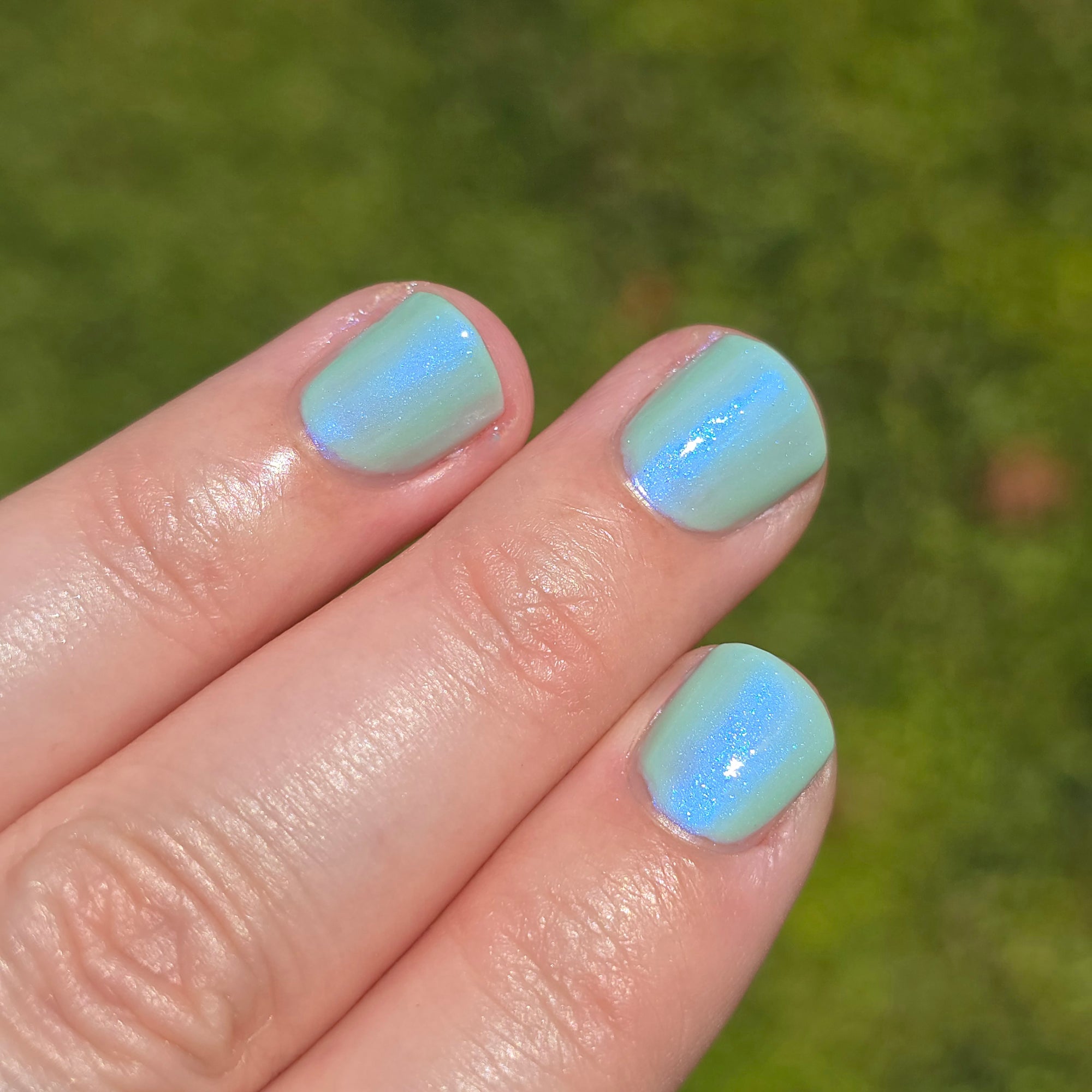 Touch Grass | Tiffany Aurora Shimmer Nail Polish