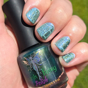 Primal Lichen | Green Crackle Nail Polish