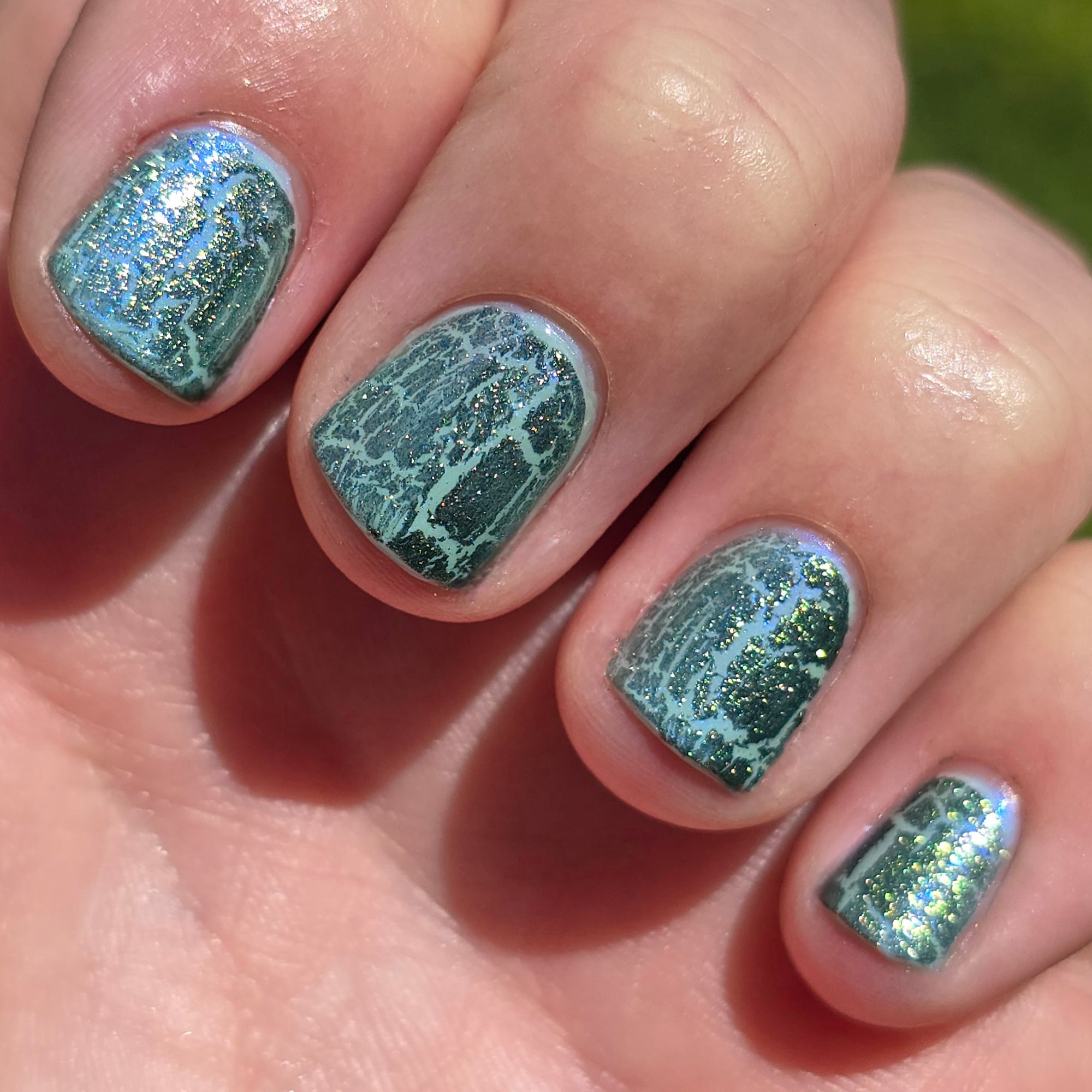 Primal Lichen | Green Crackle Nail Polish