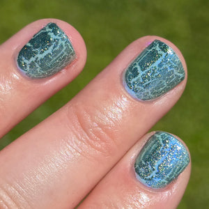 Primal Lichen | Green Crackle Nail Polish
