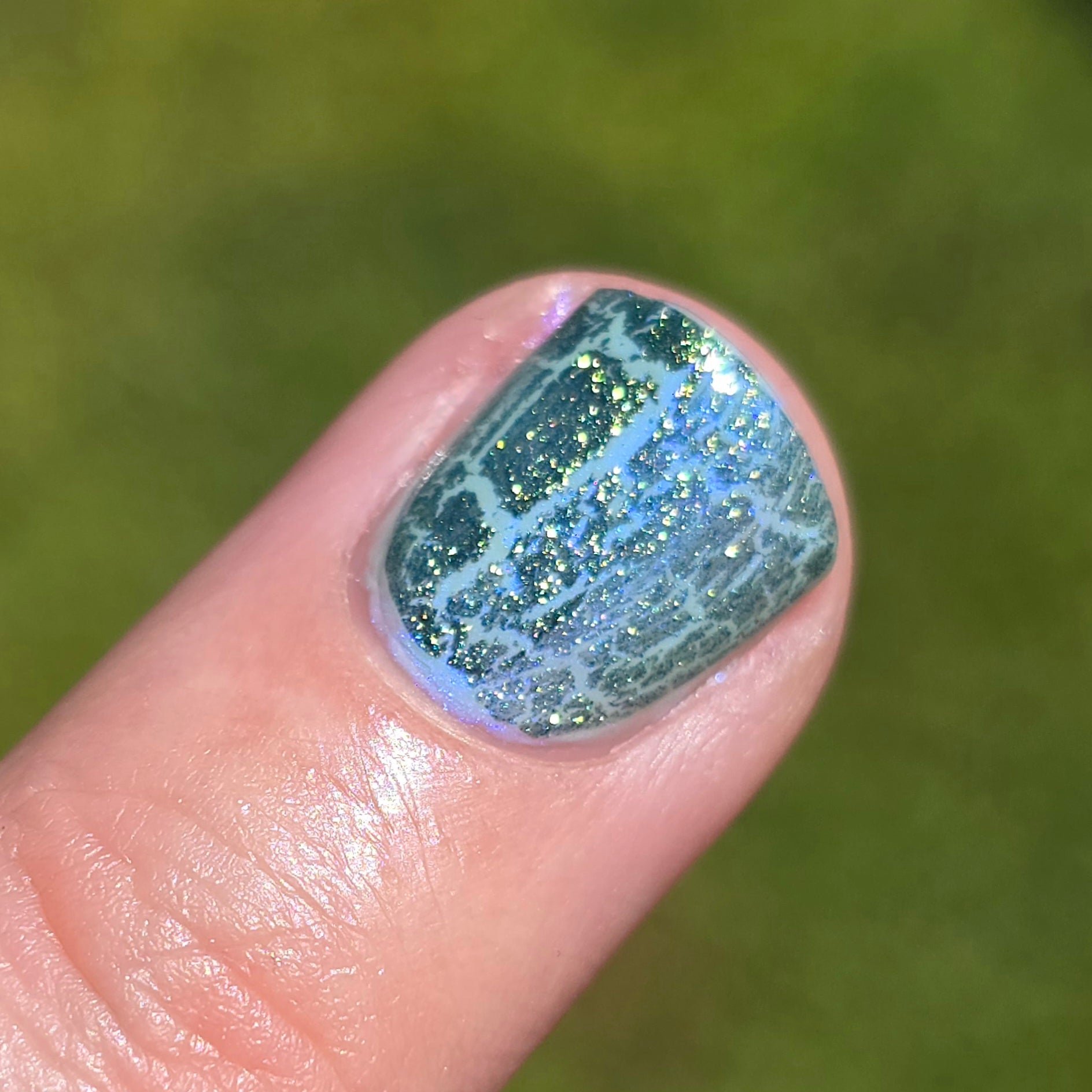 Primal Lichen | Green Crackle Nail Polish