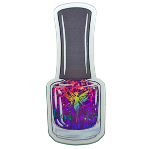 DFP Bottle Sticker - Purple Glitter (3"x1.25")