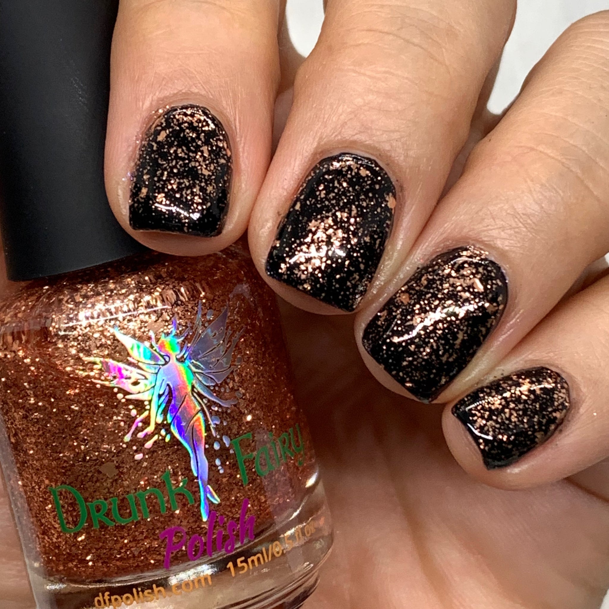 Rose Gold Nail Polish Topper by Drunk Fairy Polish Rose Gold Nail Polish Topper by Drunk Fairy Polish