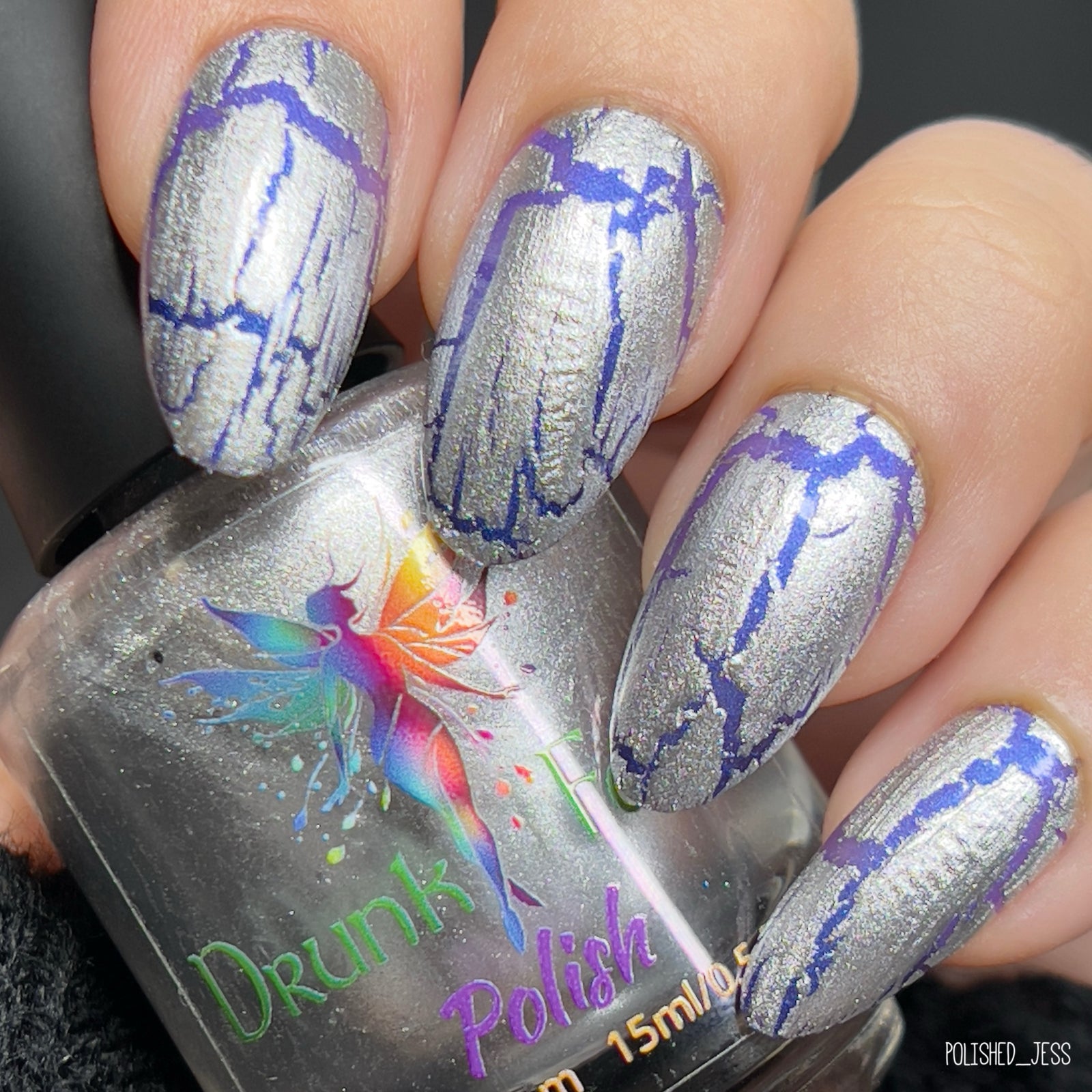 Ag 47 | Silver Crackle Nail Polish