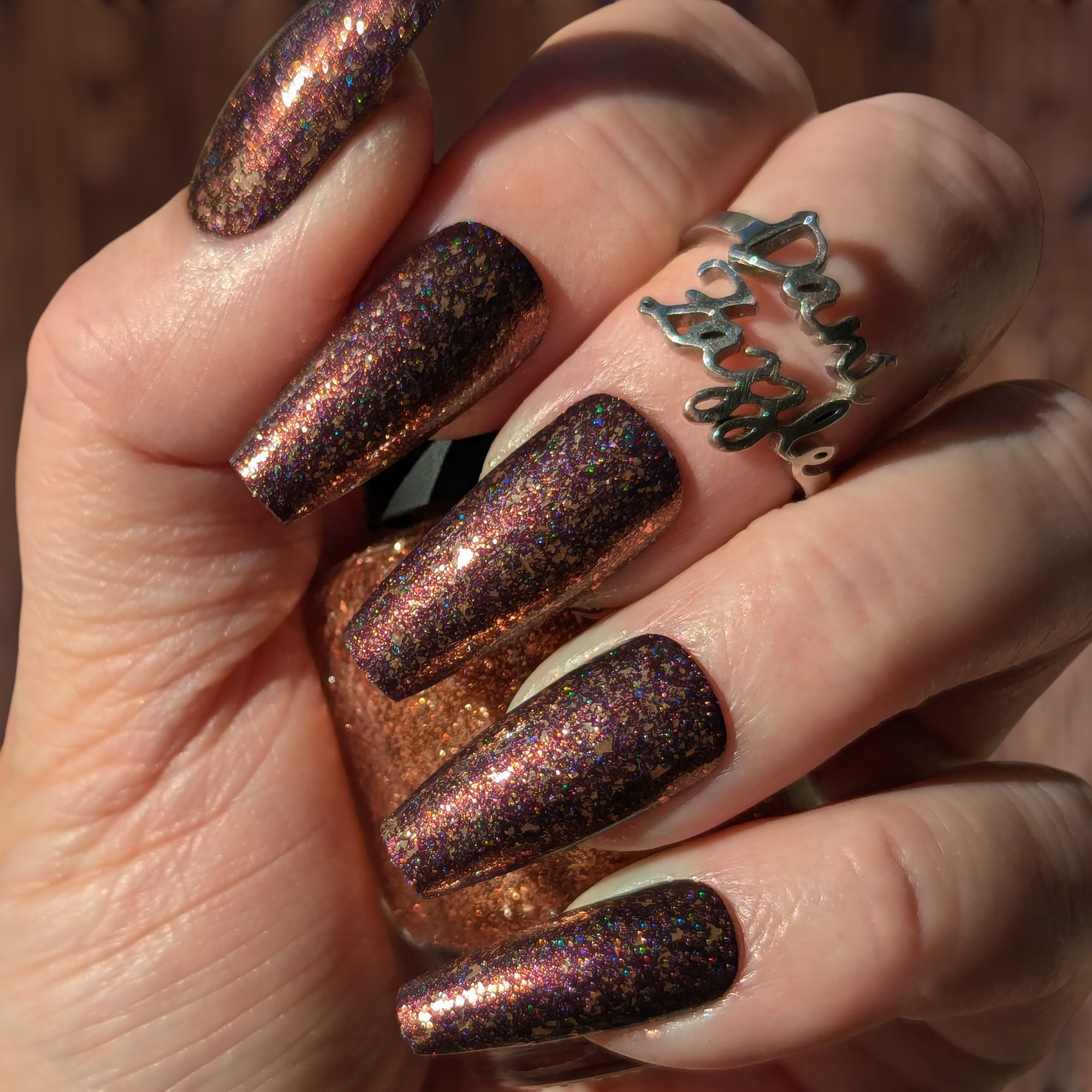 Rose Gold Nail Polish Topper by Drunk Fairy Polish Rose Gold Nail Polish Topper by Drunk Fairy Polish