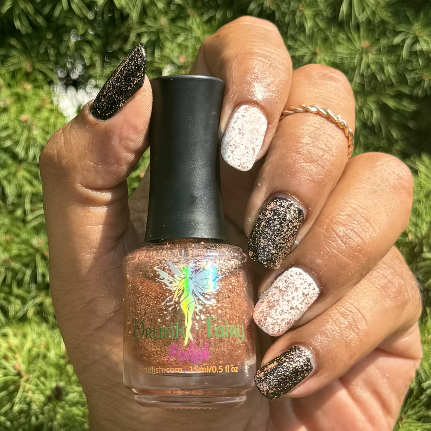 Rose Gold Nail Polish Topper by Drunk Fairy Polish Rose Gold Nail Polish Topper by Drunk Fairy Polish