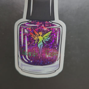 DFP Bottle Sticker - Purple Glitter (3"x1.25")