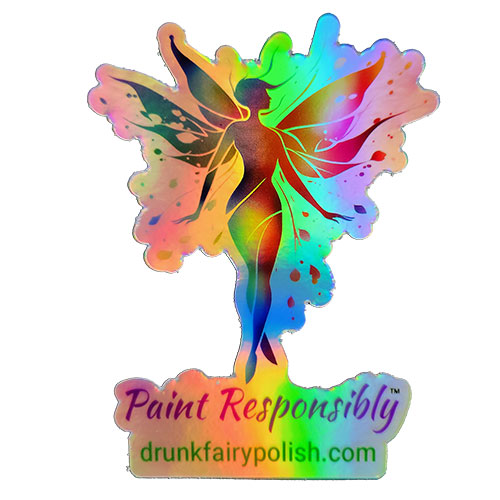 Holographic Fairy Sticker (3"x4")